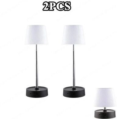 Uplifted Finds Mini Solar Folding Table Lamp   Rechargeable 17 LED Outdoor Night Light & Desktop Floor Lamp 2 Pcs