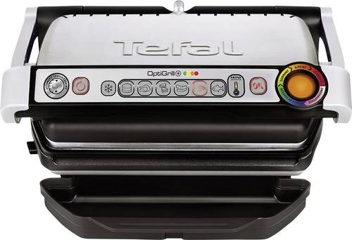 Tefal Optigrill+ Elektro Kontaktgrill Automatische Temperaturanpassung Edelstahl (gebürstet), Schwarz