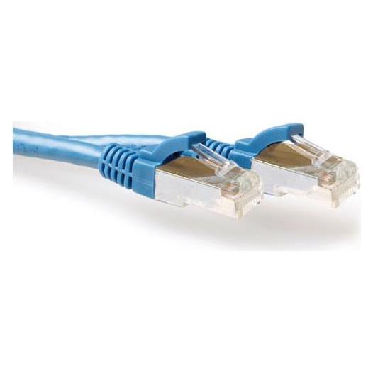 ACT Blue 2 meter SFTP CAT6A patch cable snagless with RJ45 connectors. Cat6a s/ftp snagless bu 2.00m (S/FTP, CAT6a, 2 m) (FB6602)