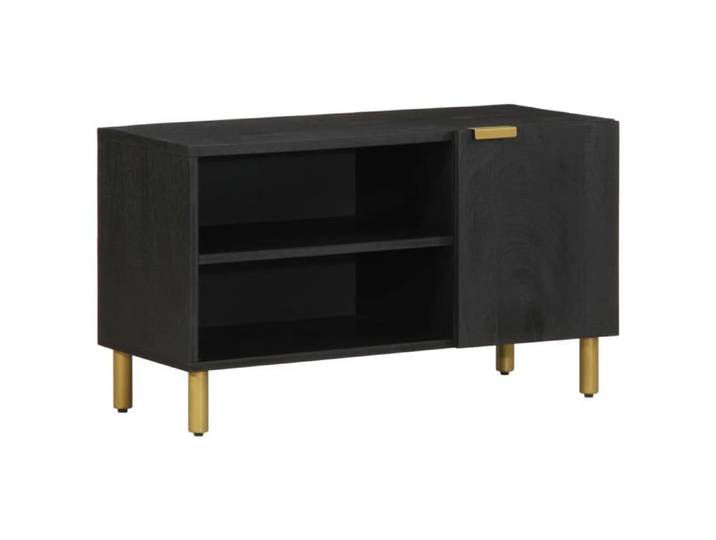 SALE 2025 Meuble TV - armoire TV bas - noir 80x33x46 cm - bois d'ingénierie 15 15 Kg 3955