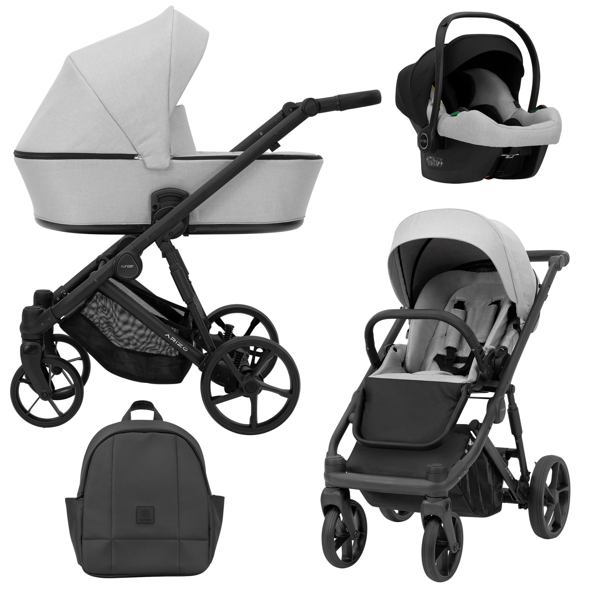 Kunert Arizo 3-in-1 Kombikinderwagen Grey mit Babyschale