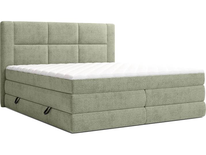 XORA Boxspringbett REVANO, grün, Stoff