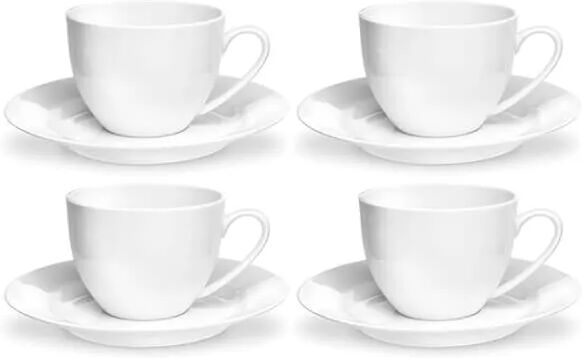 Royal Worcester Serendipity White Set of 4 Teacup & Saucers