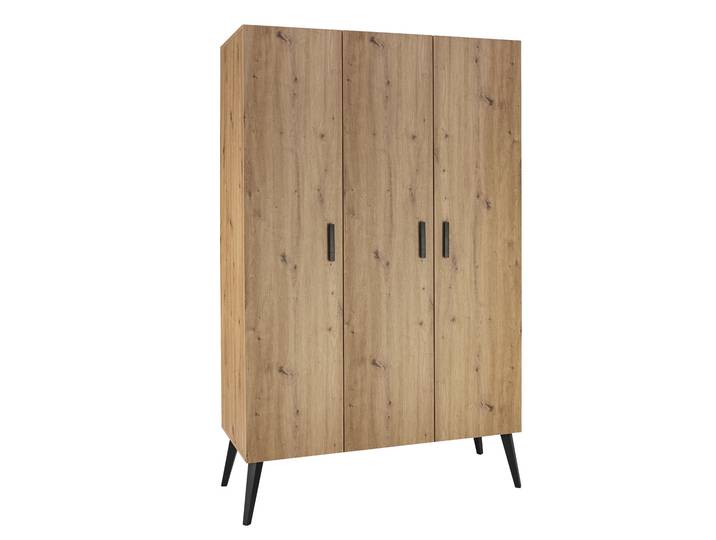 Armoire Morris 120cm Marron/Noir