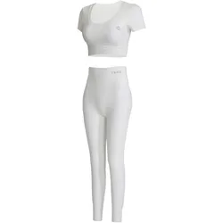 Yeaz, Damen, Tights, CLUB LEVEL SET Short Top Leggings XL (White) (XL), Weiss