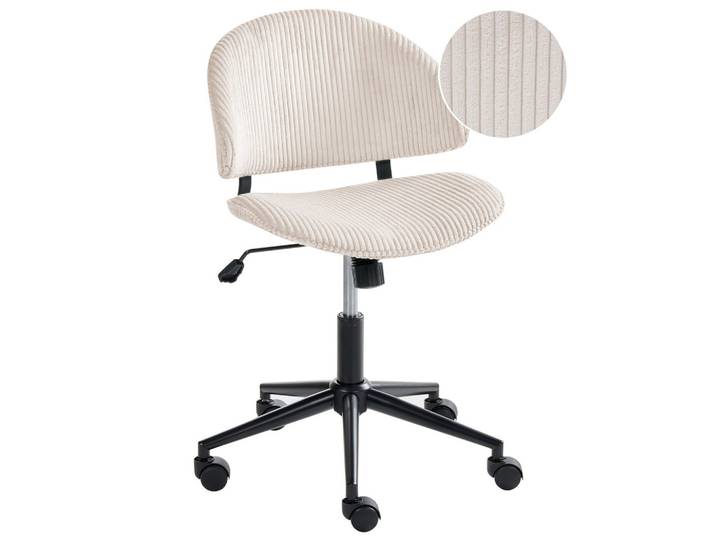 BÜROSTUHL Cord Cremeweiß Kiana