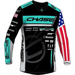 Chase, Velotrikot, Team Connor Fields Replica 2024 (L), Türkis, Schwarz, L