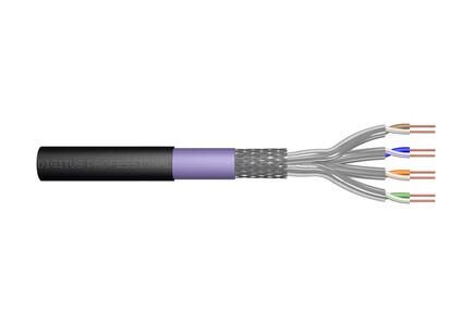 Digitus CAT 7 S-FTP Roh-Installationskabel, PiMF 500m, Trommel,AWG 23/1, 1200 MHz, PE, Sx, Schwarz DK-1741-VH-5-OD