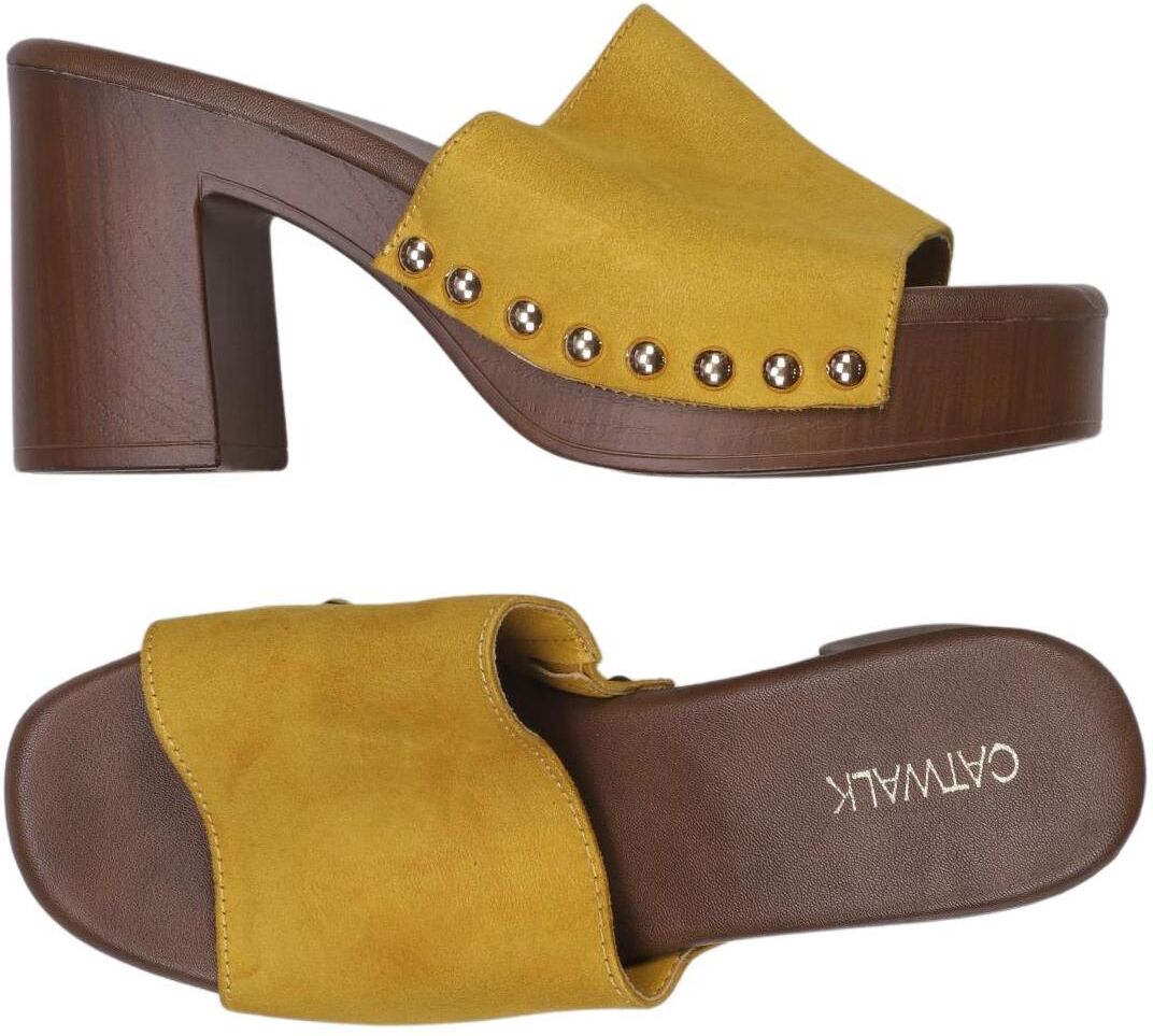 Catwalk Damen Sandalen, Gelb, Gr. EU 38, kein / Etikett - Second Hand