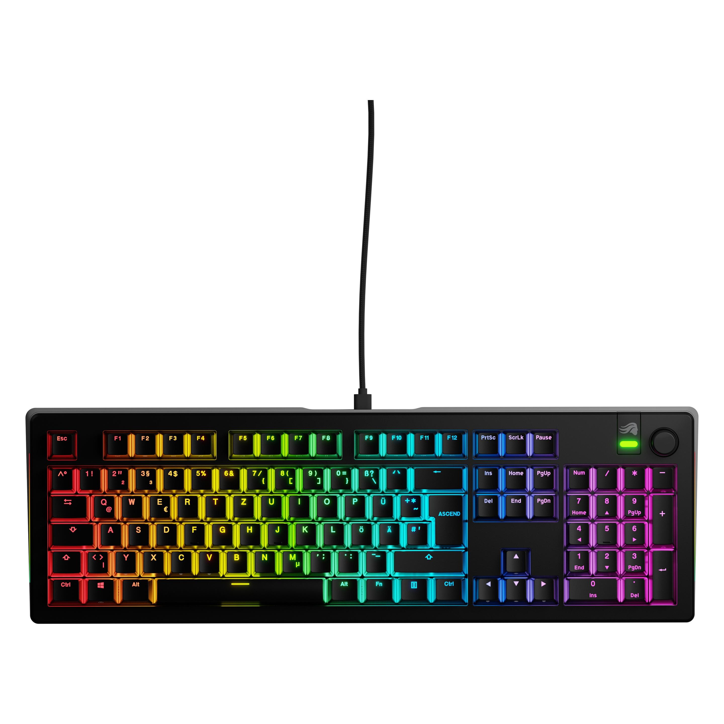 Glorious GMMK 3 100 % Custom Gaming-Tastatur - Pre-Built, ISO (DE), Fox Switches, schwarz (DE, Kabelgebunden) (GLO-KB-GMMK3-100-PB-FOX-W-BLK-DE)