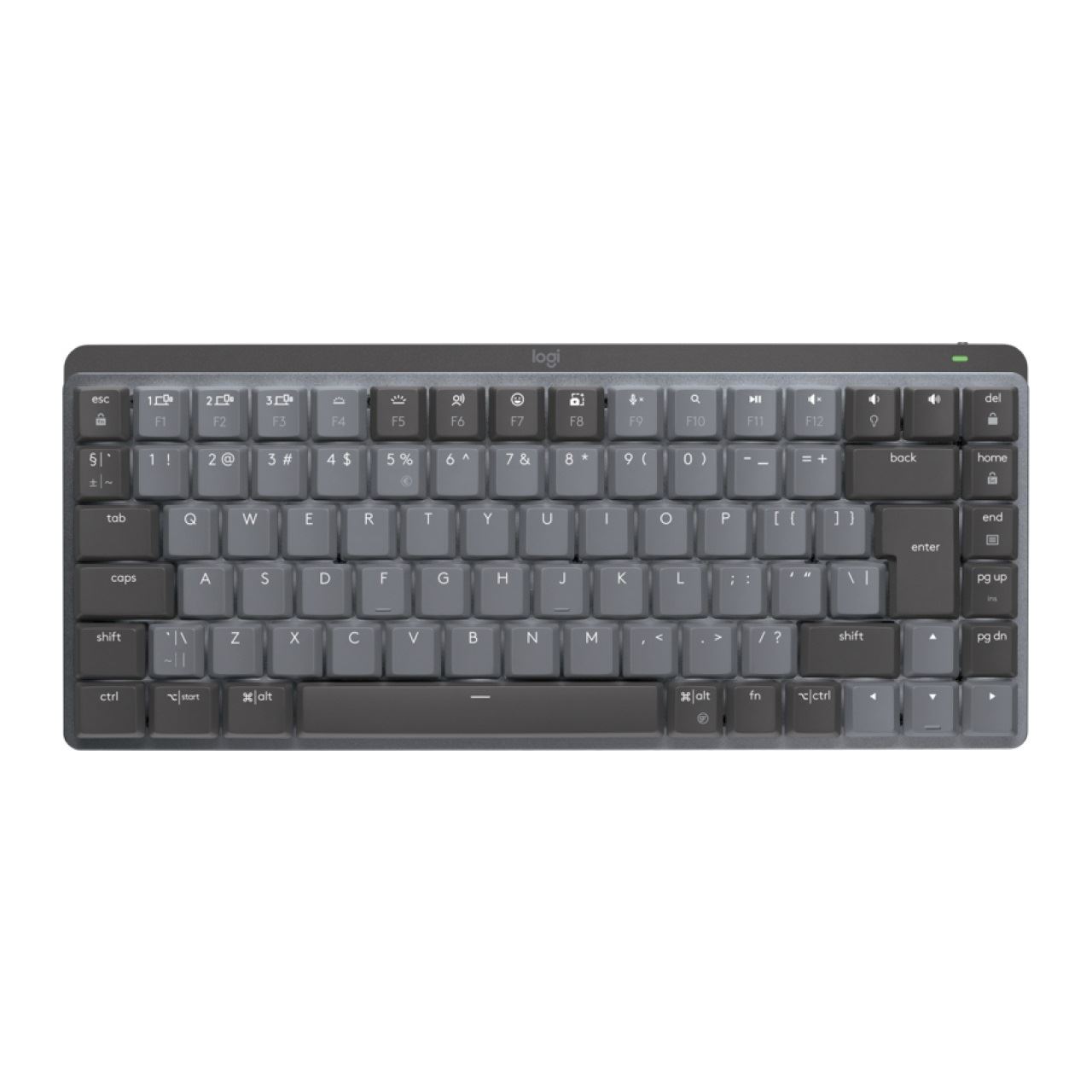 Logitech MX Mechanical Mini Minimalist Wireless Illuminated Keyboard - Graphite - (US) - Linear