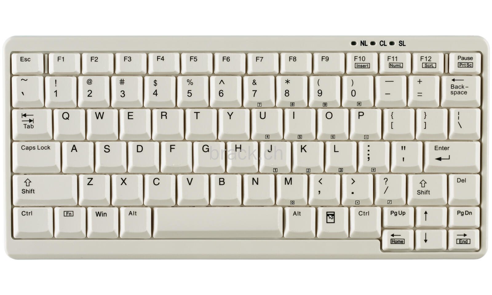 ContourDesign Active Key AK-4100-U USB Mini-Tastatur Weiß AK-4100-U-W/US