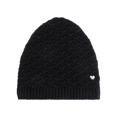 Strickmütze BONPRIX, Damen, schwarz, Obermaterial: 40% Viskose, 30% Polyamid, 25% Polyester, 5% Kaschmir, Mützen Strickmütze, aus Viskose, Polyamid, Polyester und Kaschmir, klassischer Stil