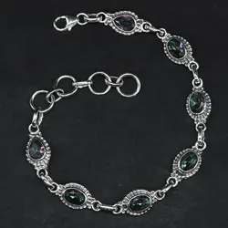 Drachensilber Damen Magic Quarz Armband Edelstein Damen Armschmuck 925 Silber - Silber
