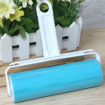 Friendly Fresh Finds Large Washable Reusable Pet Hair Remover Roller Portable & Efficient Household Cleaning Tool blue