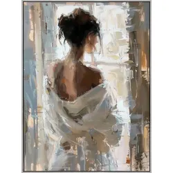 Gemälde SCHÖNER RÜCKEN (BHT 90x120x5 cm) - beige - BHT 90x120x5 cm