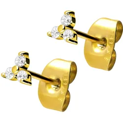Chirurgenstahl Ohrstecker KRISTALLBLUME