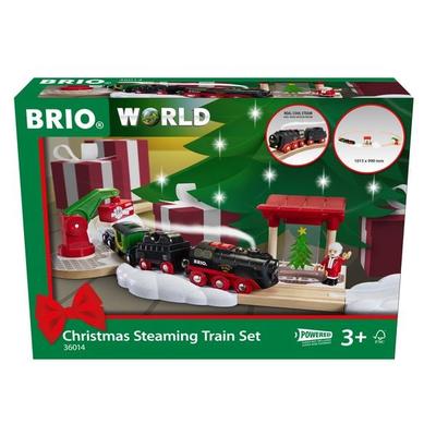 BRIO World - Batterie-Dampflok Weihnachts-Set