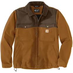 Carhartt Montana Rugged Flex, Textiljacke - Hellbraun/Dunkelbraun - XL
