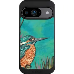 Nivocase Hülle für Google Pixel 9 Handyhülle NIVOcore Case Schwarz Malerei Tiere Vogel (Google Pixel 9), Smartphone Hülle, Schwarz