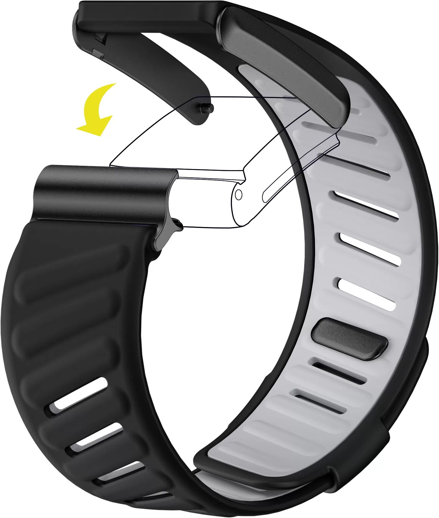 INF Silikon-Uhrenarmband für Whoop Band Grau