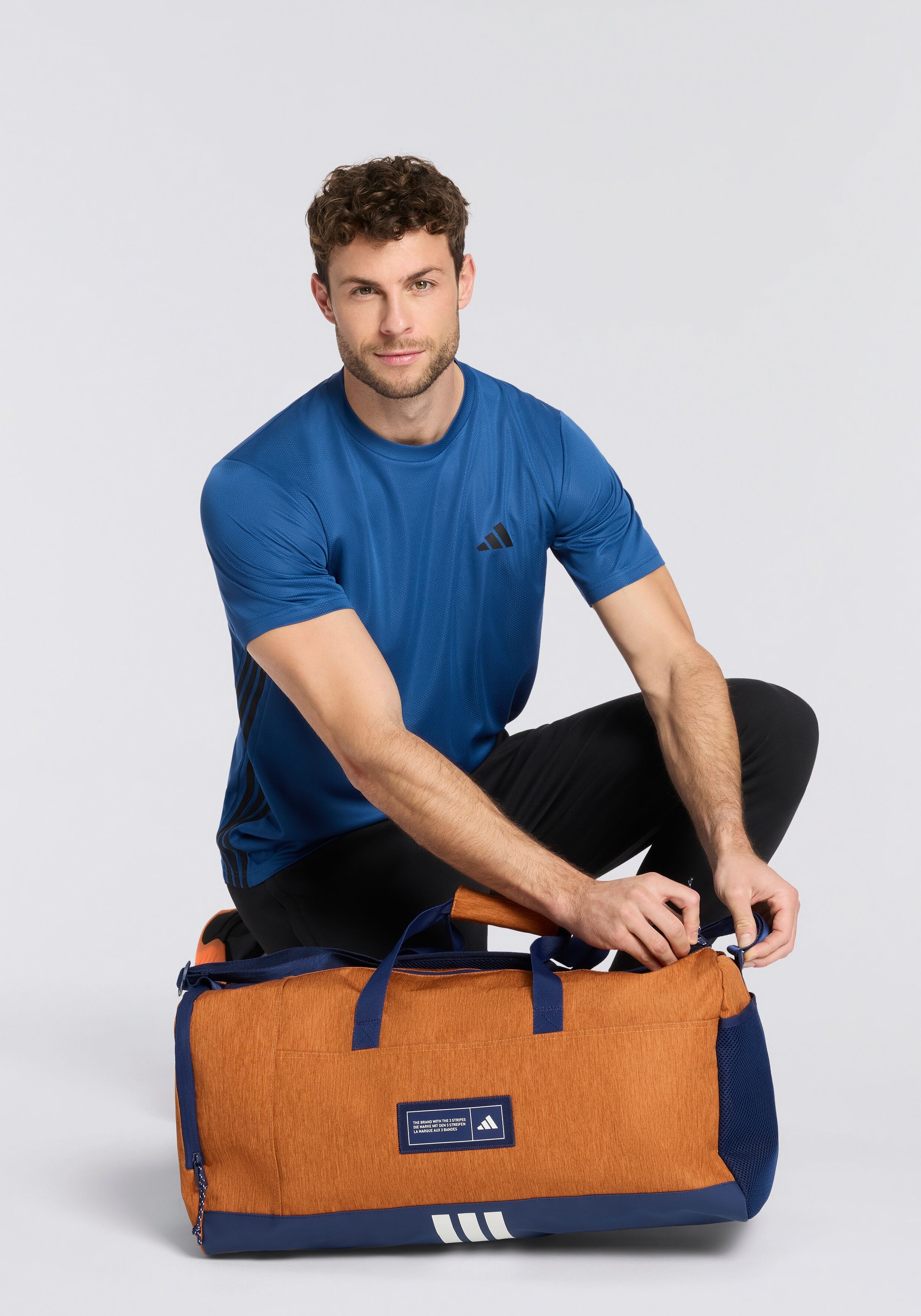 Sporttasche ADIDAS PERFORMANCE "4ATHLTS DUFFELBAG M", Damen, tech copper, sanftes weiß, Polyester, Taschen Sporttasche tech copper, sanftes weiß Einheitsgröße