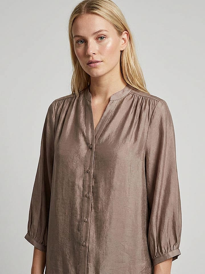 MOSS COPENHAGEN Bluse "Ramona Rikkelia" in Hellbraun - S
