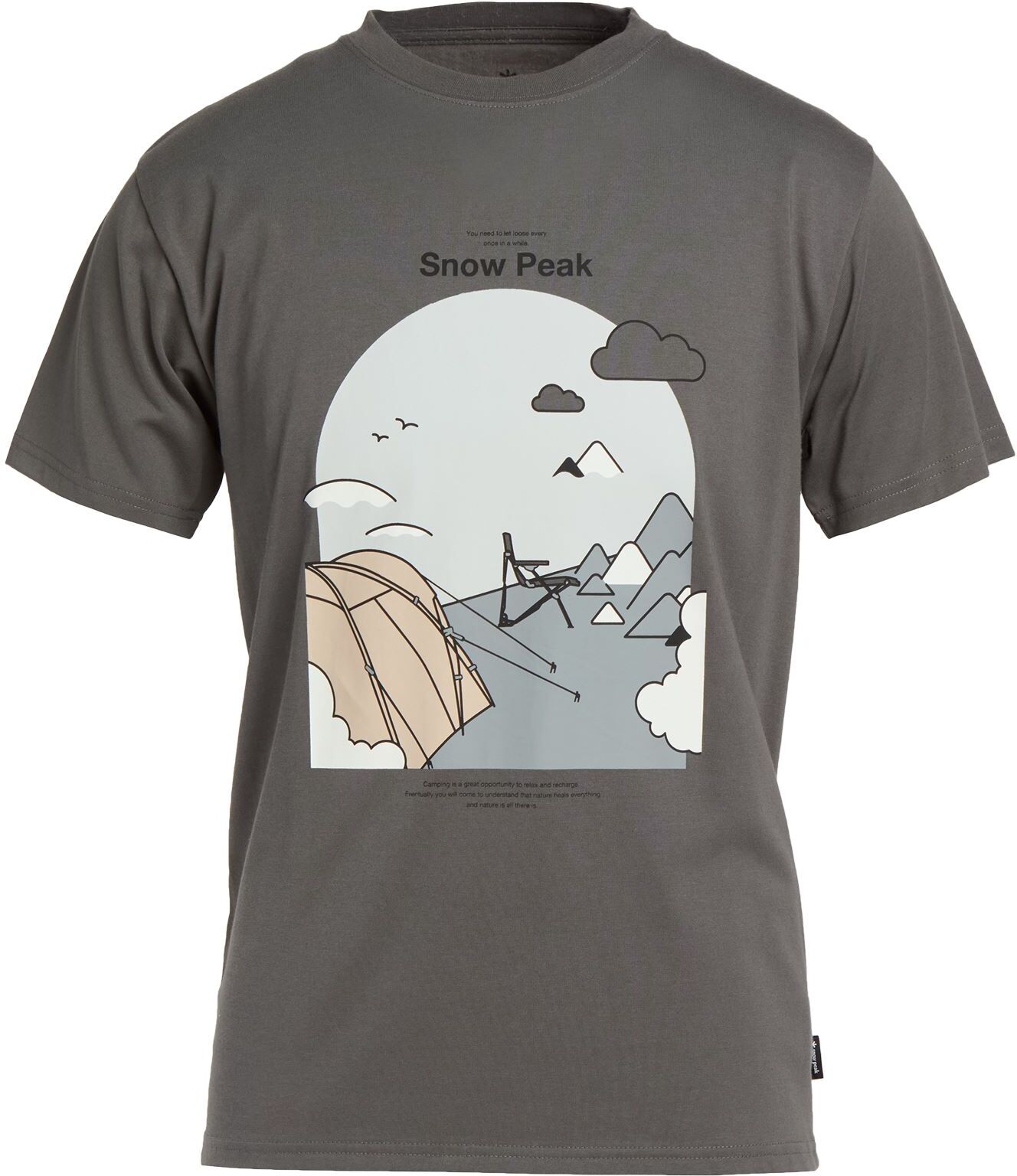 Snow Peak Camiseta Hombre Gris M,S Hombre