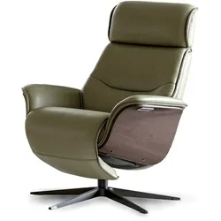 Relaxsessel Space Leder Grün Olive