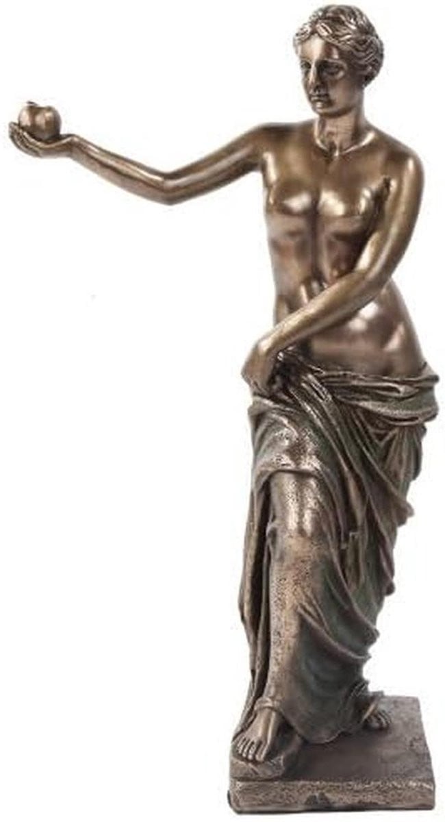 Venus de Milo beeld - Klassiek bronskleurig decoratiebeeld - Hoogte: 27 cm