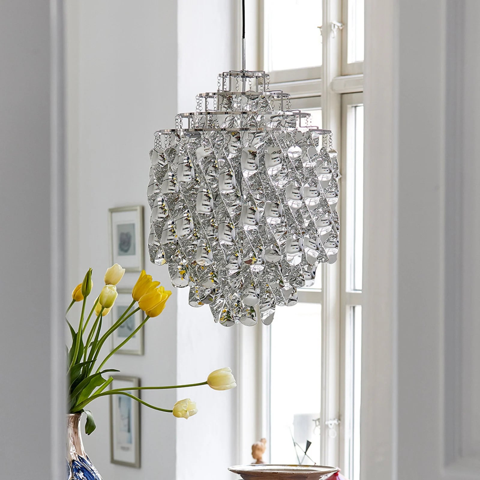 Verpan Spiral Sp01 Designer Hanglamp Zilver - Kunststof