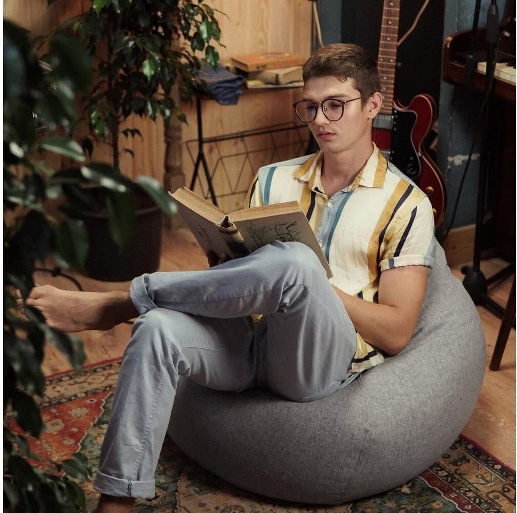Sitzsack LUMALAND "Comfort Line 120 L", grau (dunkelgrau), Sitzsäcke, Sitzsack dunkelgrau Einheitsgröße