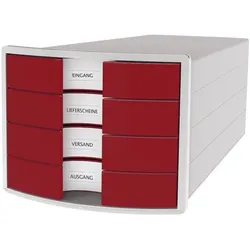 HAN Schubladenbox »IMPULS« DIN A4/C4 rot, 28x23.5x36.7 cm
