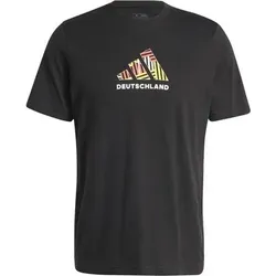 ADIDAS Herren Shirt Deutschland Fußball Fan Graphic, Größe S in Schwarz Schwarz