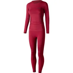 Lenz Merino rotes Damen Funktionswäsche Set M/L