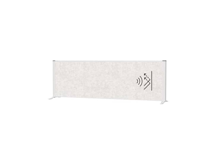 MAUL Sideboard Trennwand MAULconnecto hellgrau Silber Schallschutz Büro konzentrierter arbeiten, weniger Ablenkung, geschützter Arbeitsplatz, sicherer Stand, eleganter Alurahmen, schnelle Montage