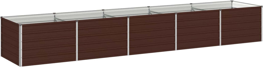 Rio Raised Garden Bed Brown 55cm H x 400cm W x 80cm D