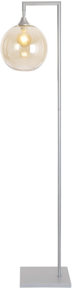 17 Stories Aeshia 155cm Task Floor Lamp Amber/Silver 155cm H X 15cm W X 35cm D