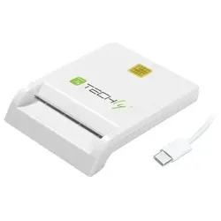 Techly I-CARD-CAM-USB2TYC Smart-Card-Lesegerät Drinnen USB USB 2.0 Weiß