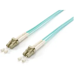 equip Patchkabel LC->LC 25.00m Multimode Duplex OM3 türkis (25 m), Netzwerkkabel