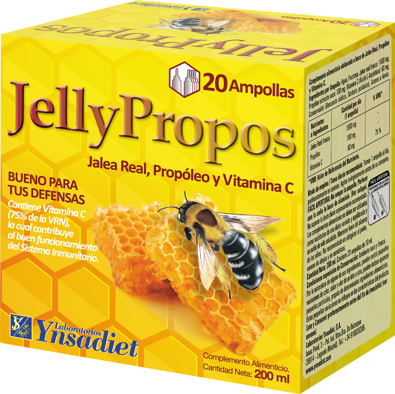 Ynsadiet Jelly Propolis 20 Ampoules