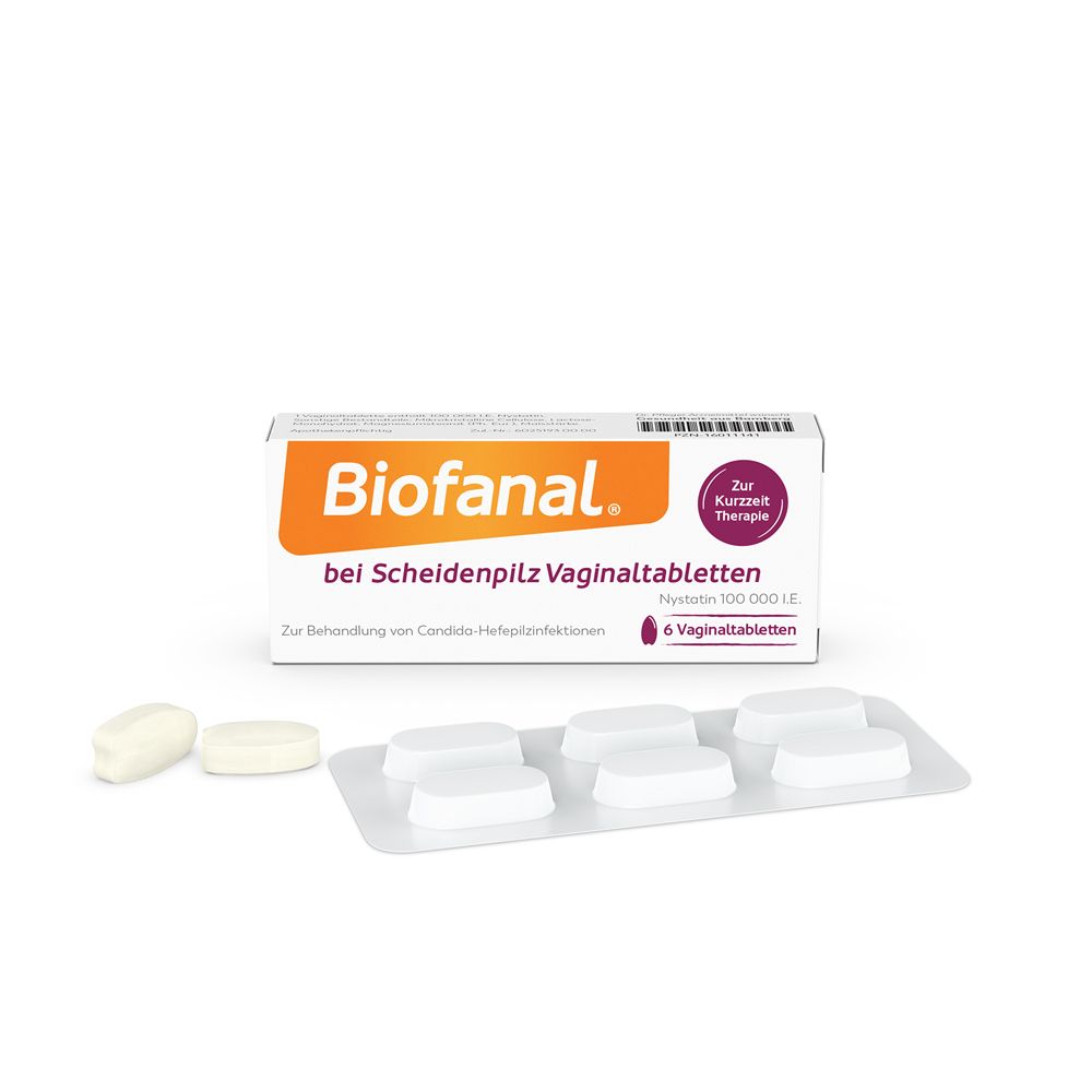 Biofanal bei Scheidenpilz 100 000 I.e. Vaginaltab. 6 St Vaginaltabletten