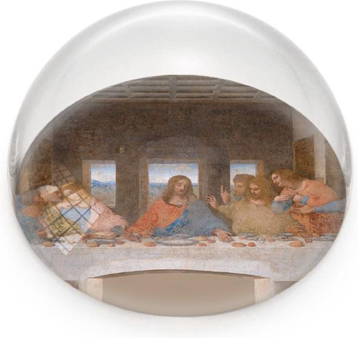Glazen bolle presse papier Leonardo Da Vinci Laatste avondmaal