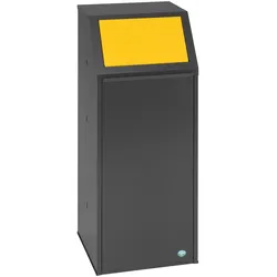 PROREGAL Robuster Wertstoffsammler | für Wertstoffe | Stationär | 69 Liter, HxBxT 103x45,5x45,5cm | Verzinkter Stahl | Gelb | Mülleimer Abfalleimer