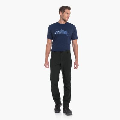 Zip-off-Hose SCHÖFFEL, Herren, Gr. 48, N-Gr, grau (asphalt), Obermaterial: 89% Nylon, 11% Elasthan, Hosen, sportlicher Stil, für vielseitige Outdoor-Aktivitäten