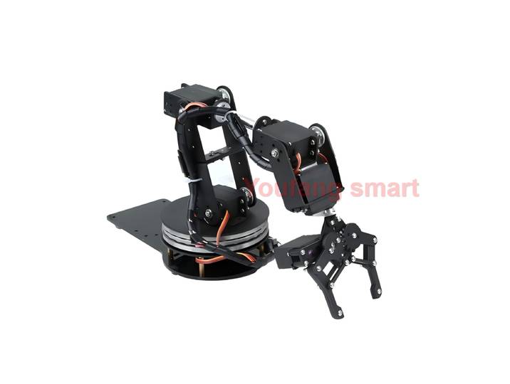 Bras de Robot MG996 6 DOF avec griffe en métal, Base rotative à disque 180/360 pour Robot Arduino, Kit de bricolage, fichiers 3D, Robot Programmable ESP32