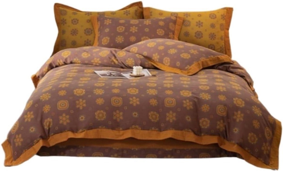 Vierdelige Jacquard Beddengoed Set voor 1.8/2m Bed