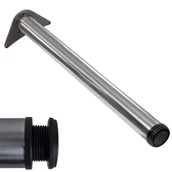 ID Dinkel Tischbeine höhenverstellbar Ø60mm Edelstahl V2A für Schreibtisch Esstisch Länge 870mm