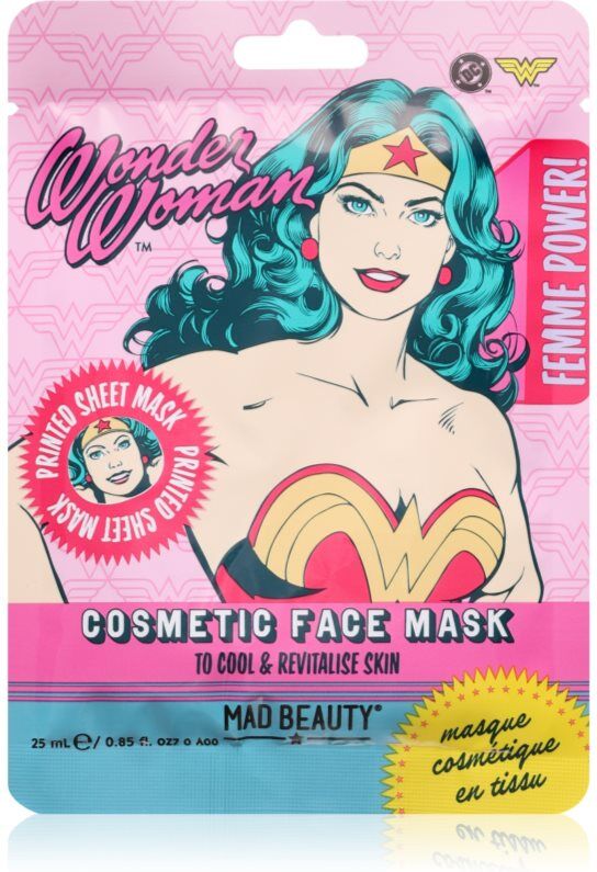 Mad Beauty DC Femme Power Wonder Woman moisturising face sheet mask 25 ml