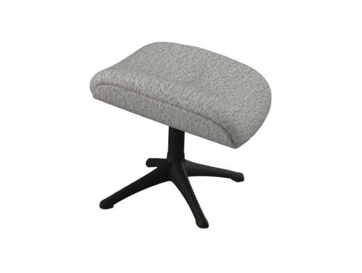 FLEXLUX Fußhocker Elegant, Beinstütze, Entspannung, Skandinavisch, Ultimativer Komfort, Organische Formen, Robuster Schwarzer fuß, Weicher Stoff, Echtleder